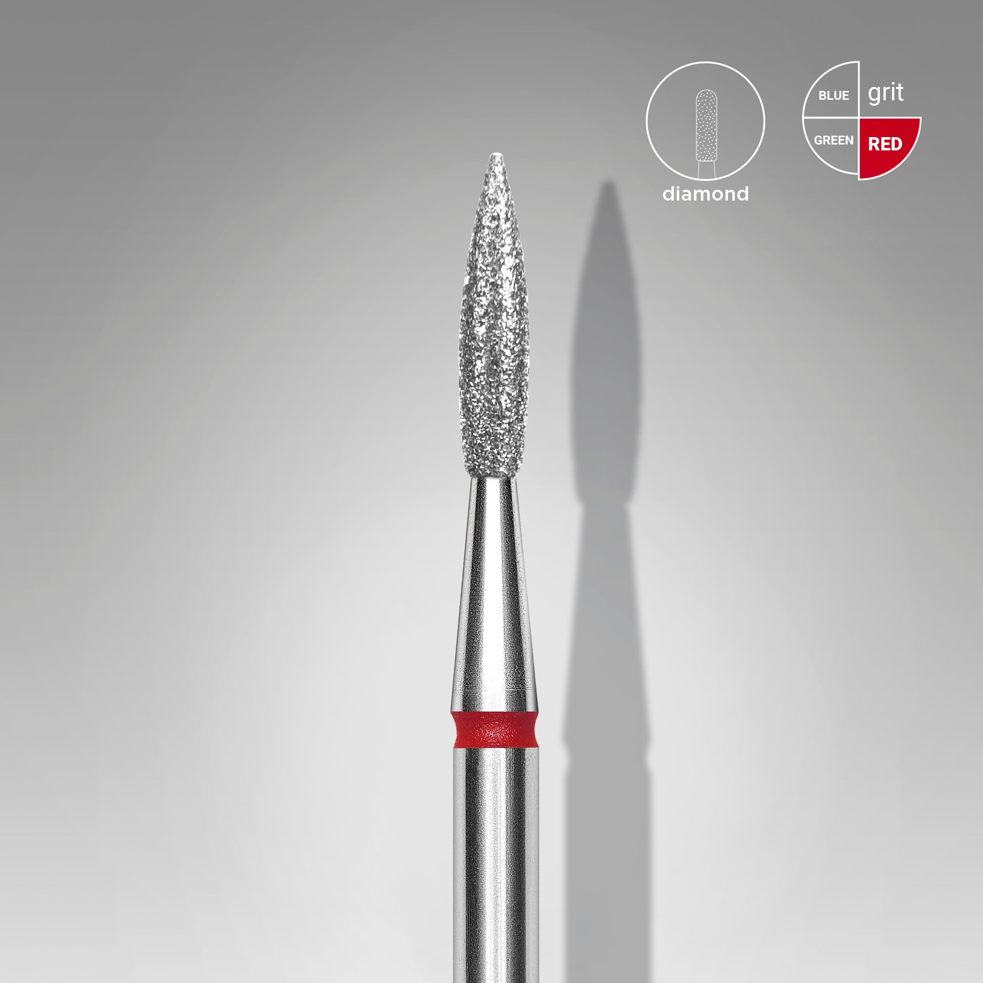 STALEKS Diamond Burr Pointed Flame Red EXPERT 2.3 mm (FA11R023/8)