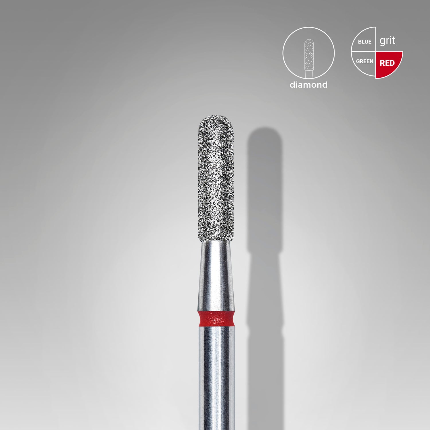 STALEKS Diamond Frees Bit Rounded Cylinder Red 2.3mm (FA30R023/8)