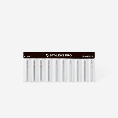 STALEKS Diamond Frees Bit Rounded Cylinder Red 2.3mm (FA30R023/8)