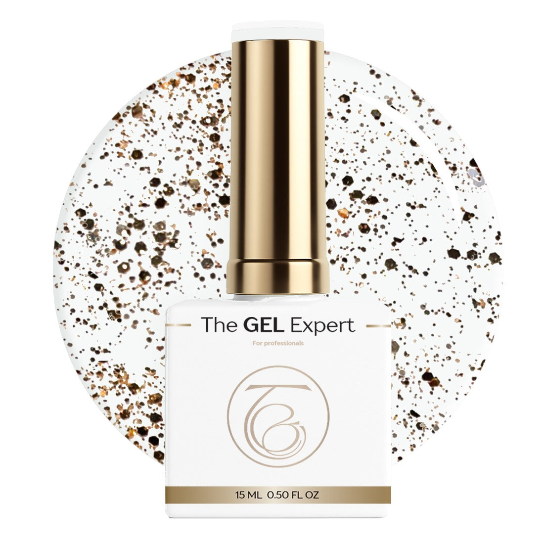 The Gel Expert - Gold Flake Top Coat